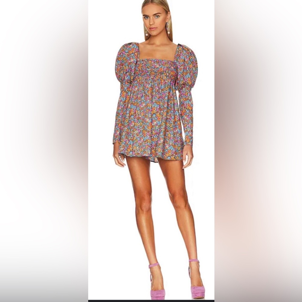 For Love and Lemon floral mini dress